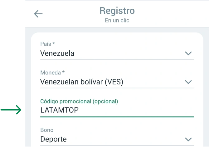 Confirma el bono Betwinner APP Venezuela